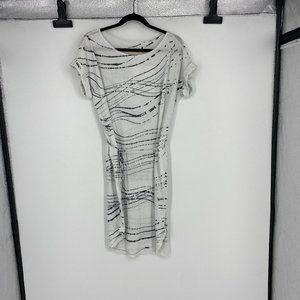 Raquel Allegra | XS White/Blk Graphic Print Dress